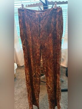 KAOS Velvet Paisley Wide Leg Pants Size 46 (10)